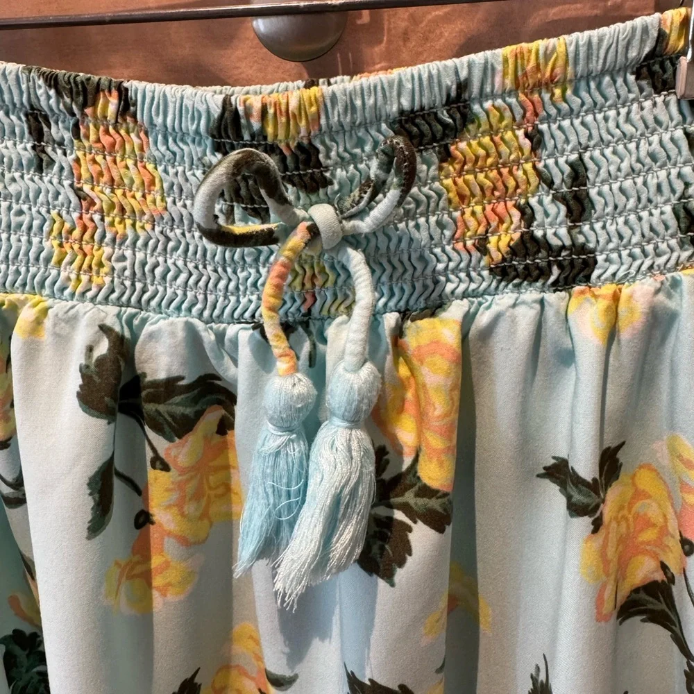 Justice Yellow Rose Floral Tiered Girl’s Skirt Size 8
